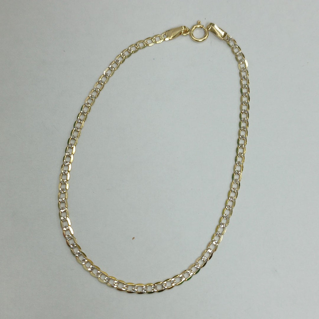 PULSERAS DAMA BARBADA DIAMANTADA ORO 14K 1.5 (NUEVO)