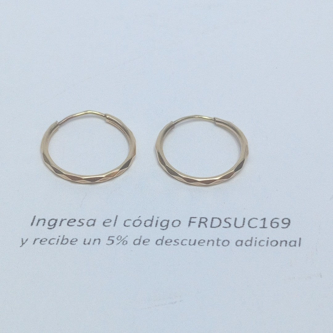 ARRACADAS PAR ORO 14 K 1.2 GRMS (SEMINUEVO)