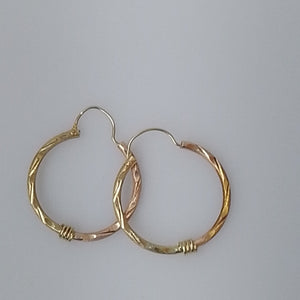 ARRACADAS PAR ORO, ORO COMBINADO 10 K 2.5 GRMS (SEMINUEVO)