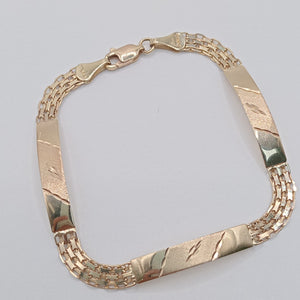 PULSERA ORO COMBINADO 10 K 4.4 GRMS (SEMINUEVO)