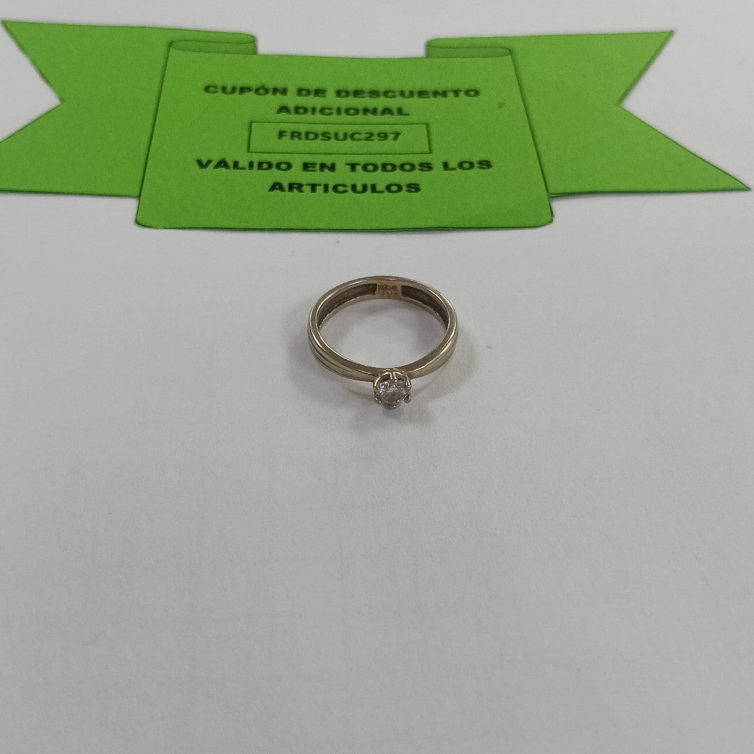 SOLITARIO ORO BLANCO 14 K 2.5 GRMS (SEMINUEVO)