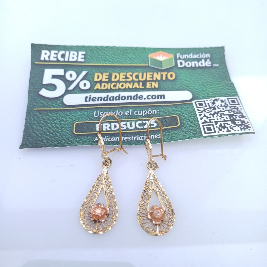 ARETES PAR ORO 14 K 4.1 GRMS (SEMINUEVO)