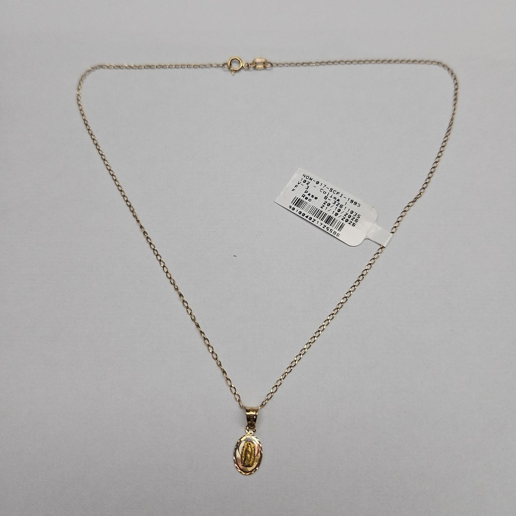 CADENA,MEDALLA RELIGIOSA ORO 10 K 1,50 GRMS (SEMINUEVO)