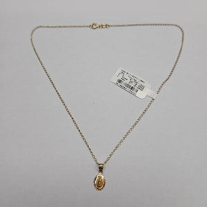 CADENA,MEDALLA RELIGIOSA ORO 10 K 1,50 GRMS (SEMINUEVO)