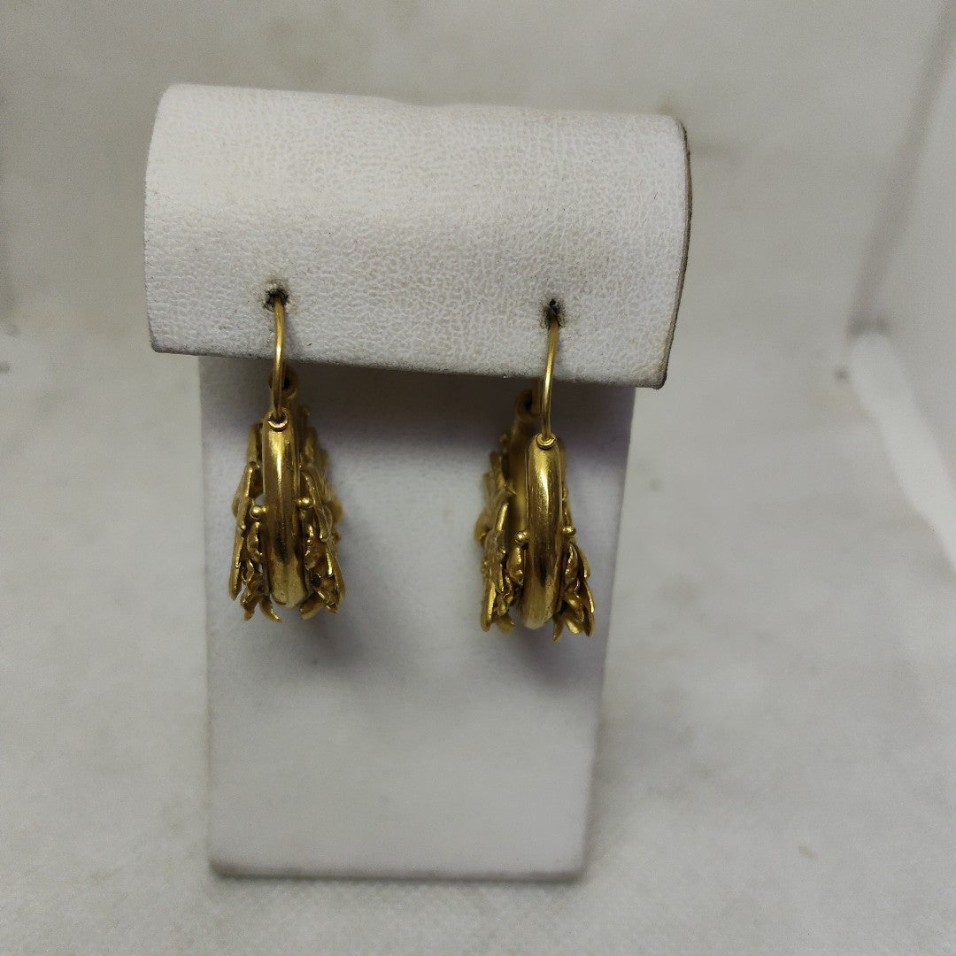 ARETES PAR ORO 18 K 11.2 GRMS (SEMINUEVO)