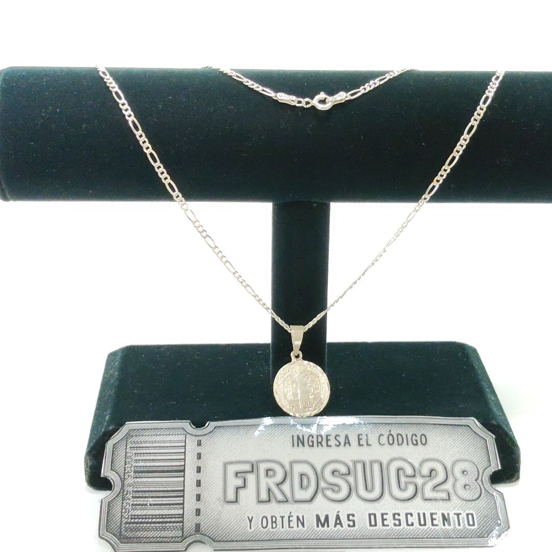 CADENA, MEDALLA RELIGIOSA PLATA 7.6 GRMS (SEMINUEVO)