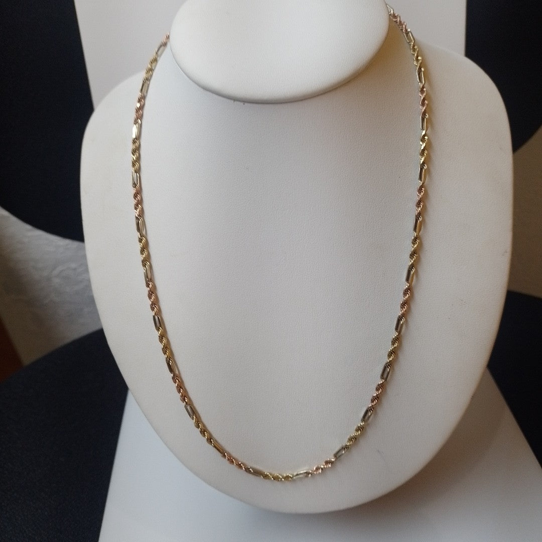 CADENA ORO, ORO COMBINADO 10 K 7.4 GRMS (SEMINUEVO)