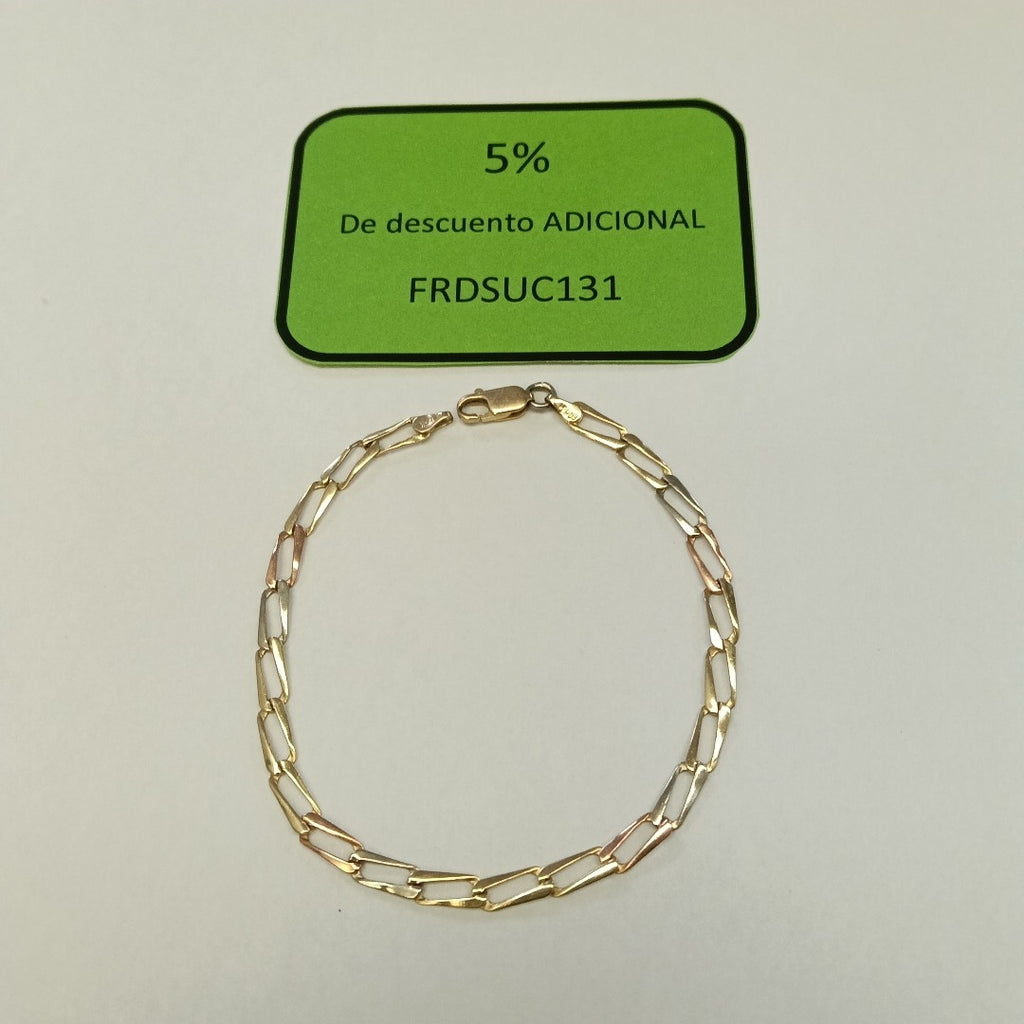 PULSERA ORO, ORO COMBINADO 14 K 3.5 GRMS (SEMINUEVO)