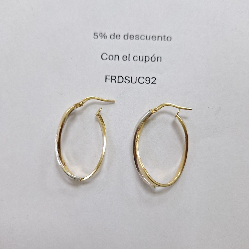 ARRACADAS PAR ORO 14 K 2.2 GRMS (SEMINUEVO)