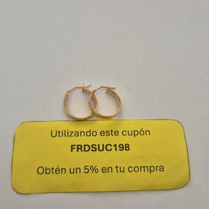 ARRACADAS PAR ORO 14 K 1,80 GRMS (SEMINUEVO)
