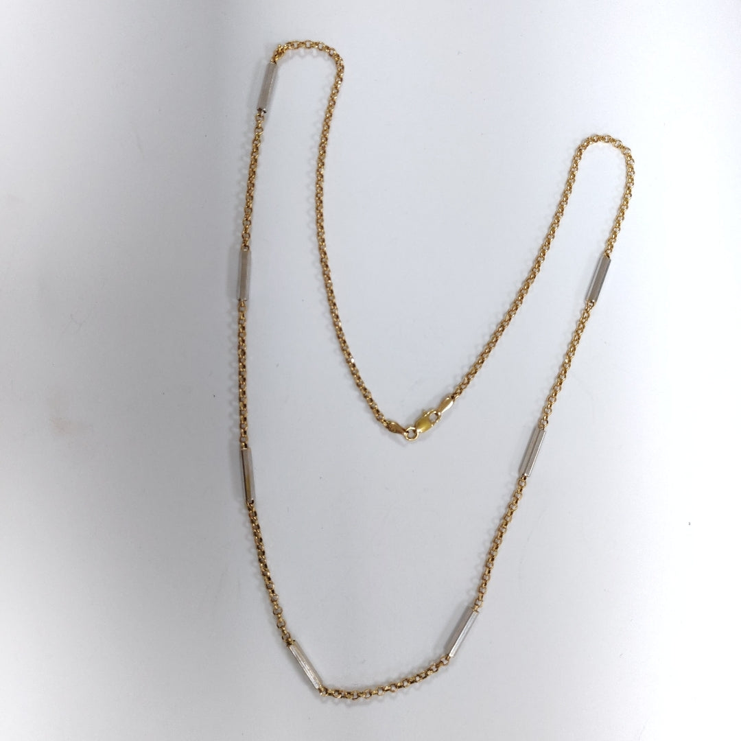CADENA ORO COMBINADO 14 K 5.1 GRMS (SEMINUEVO)