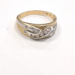 ANILLO ORO COMBINADO 14 K 4,40 GRMS (SEMINUEVO)