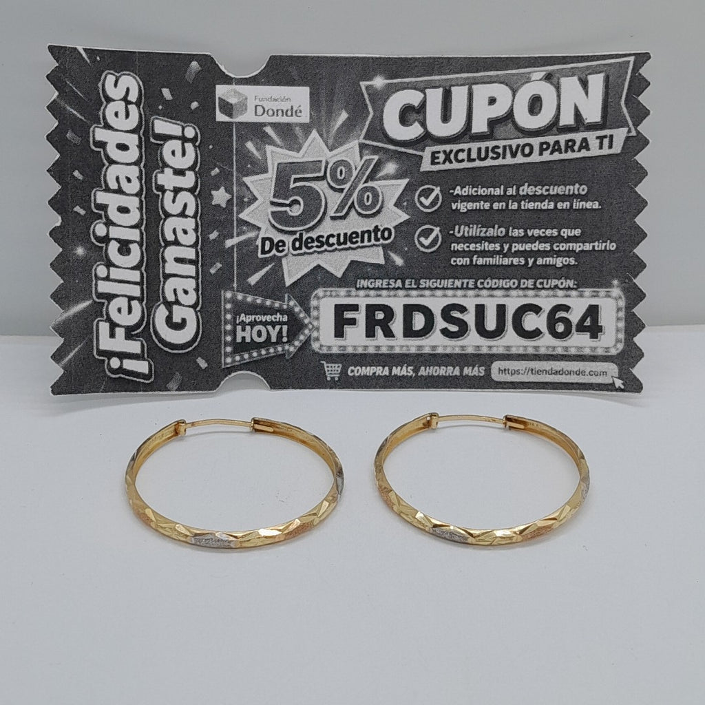 ARRACADAS PAR ORO 14 K 2,30 GRMS (SEMINUEVO)