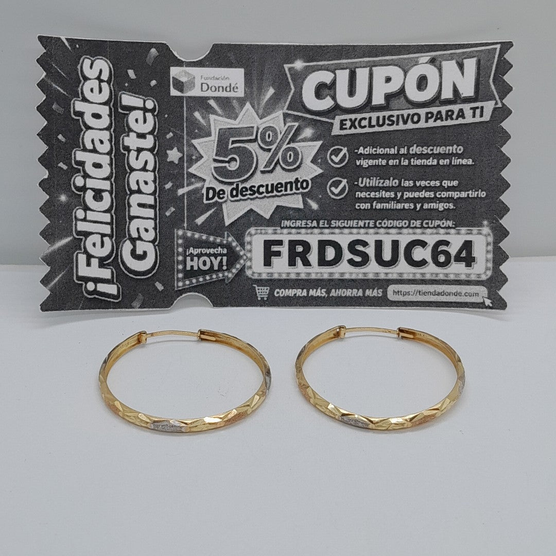 ARRACADAS PAR ORO 14 K 2,30 GRMS (SEMINUEVO)
