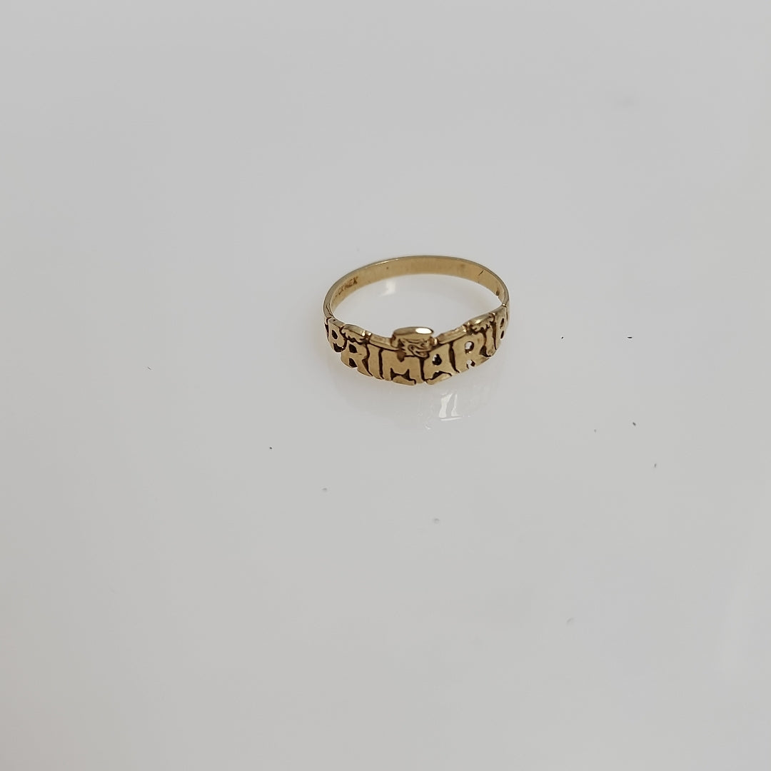 ANILLO DE GRADUACIÓN ORO 10 K 1,00 GRMS (SEMINUEVO)