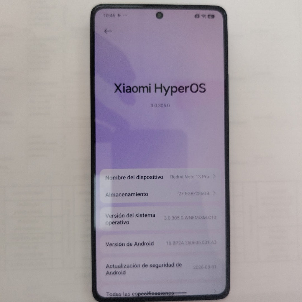 CELULAR XIAOMI REDMI NOTE 13 PRO 23117RA68G (2023) 256 GB 8 GB RAM (SEMINUEVO)