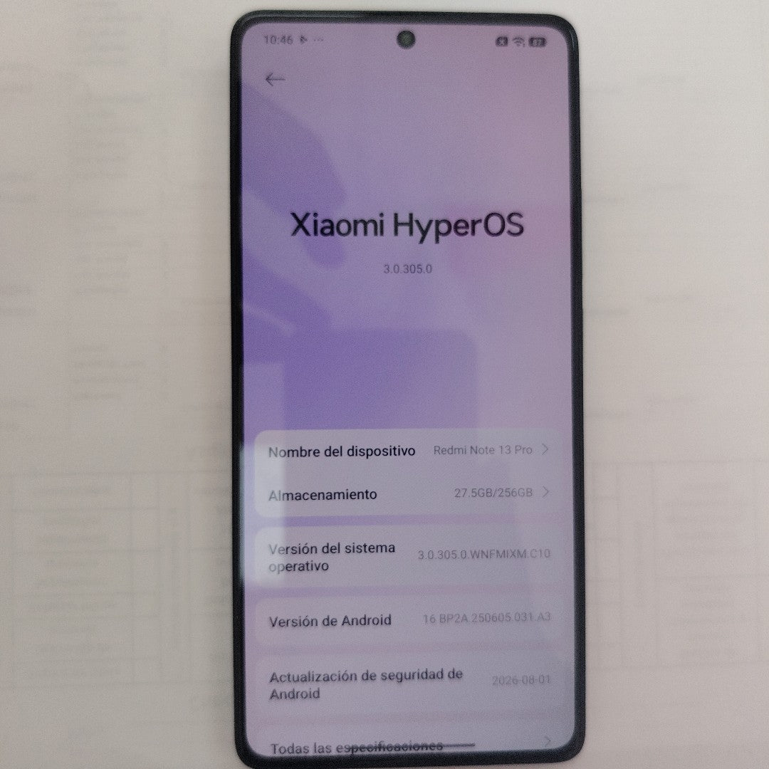 CELULAR XIAOMI REDMI NOTE 13 PRO 23117RA68G (2023) 256 GB 8 GB RAM (SEMINUEVO)