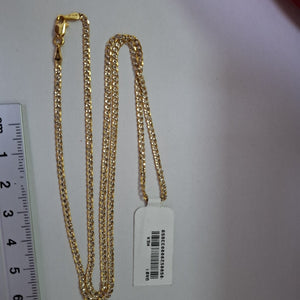 CADENAS BARBADA DIAMANTADA ORO 14K 55 CM 5.8 GR (NUEVO)