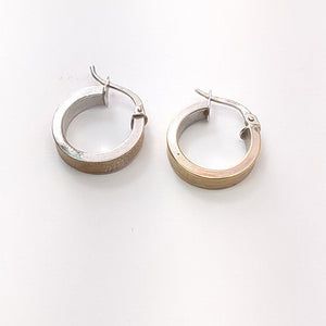 ARRACADAS PAR ORO COMBINADO 14 K 1.7 GRMS (SEMINUEVO)