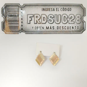 ARETES PAR ORO COMBINADO 10 K 0,80 GRMS (SEMINUEVO)