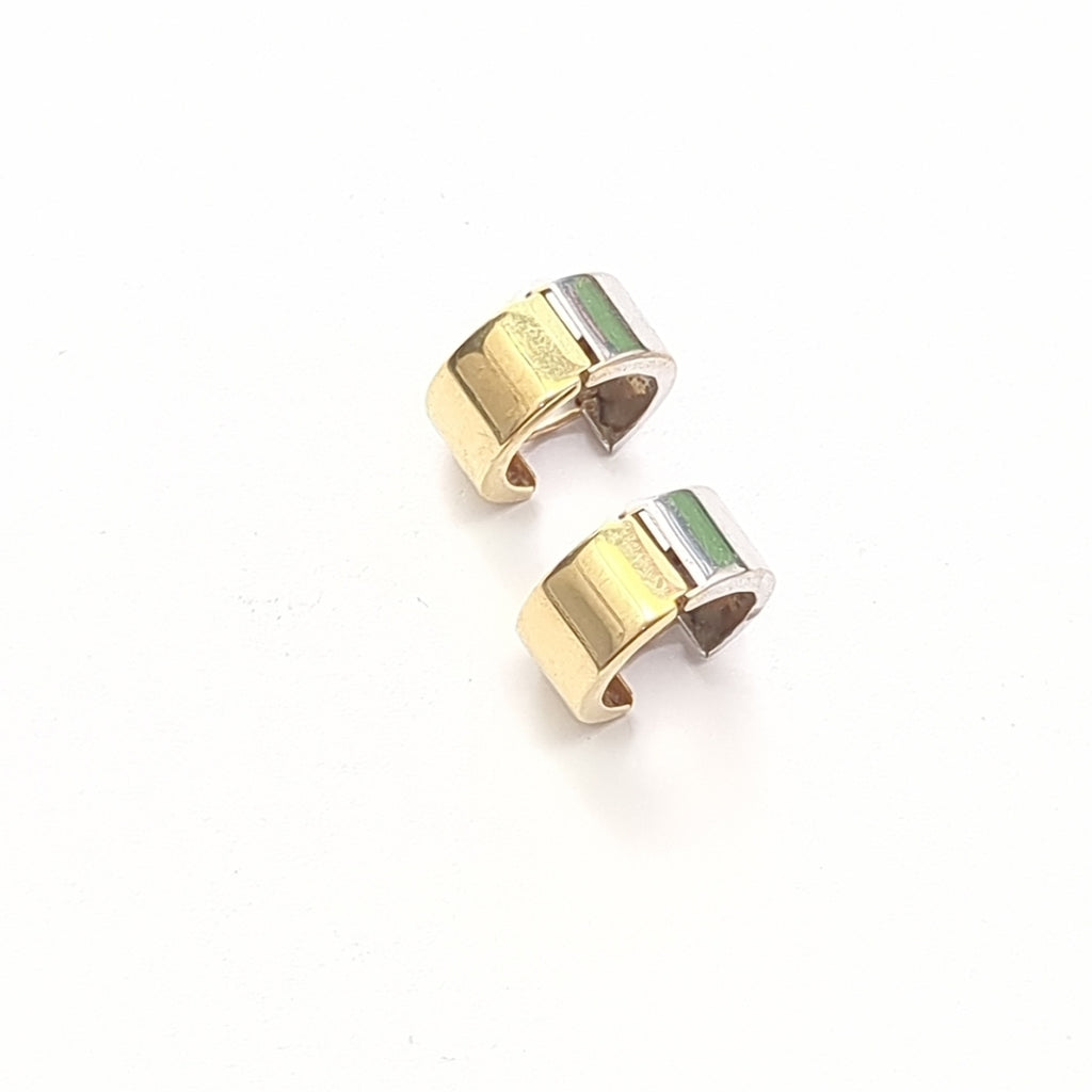 ARRACADAS PAR ORO COMBINADO 14 K 3.8 GRMS (SEMINUEVO)