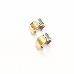 ARRACADAS PAR ORO COMBINADO 14 K 3.8 GRMS (SEMINUEVO)