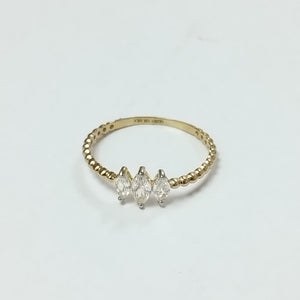 ANILLOS CON CIRCONIAS 10K TALLA 9 1.1 GR (NUEVO)