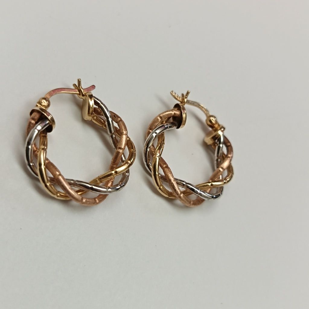 ARRACADAS PAR ORO COMBINADO 14 K 3,30 GRMS (SEMINUEVO)