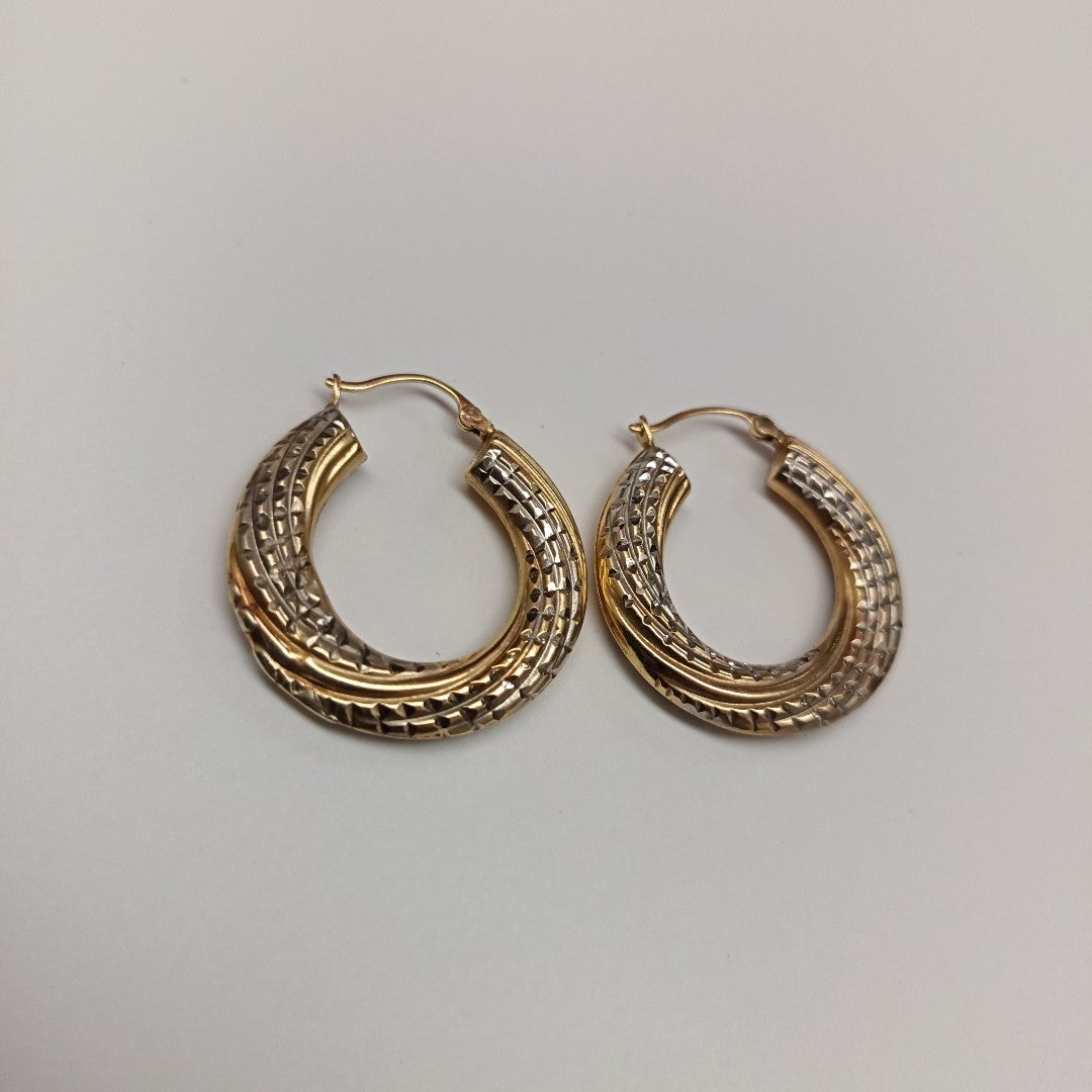 ARRACADAS PAR ORO,RODIADO 14 K 4,10 GRMS (SEMINUEVO)