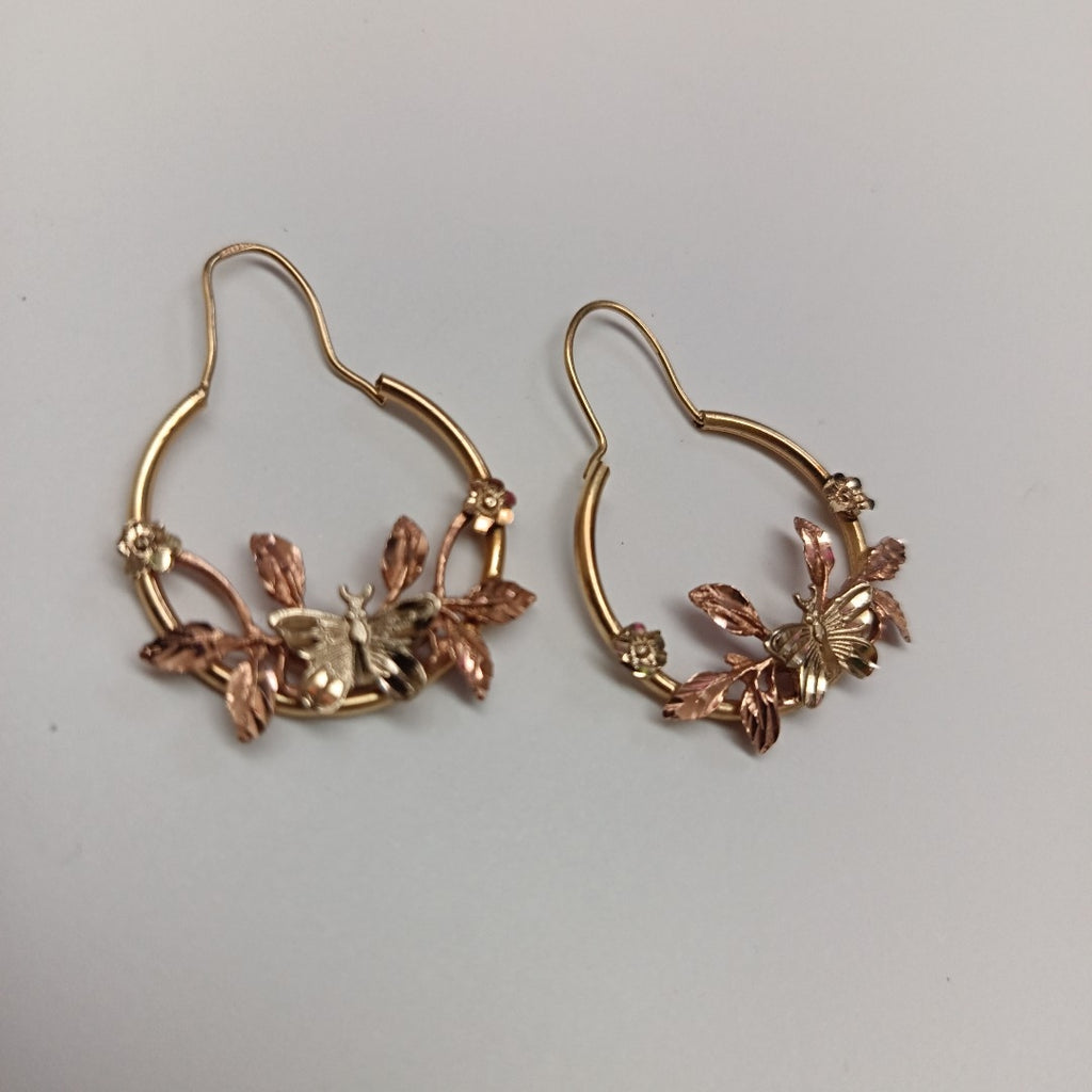 ARRACADAS PAR ORO COMBINADO 14 K 4,80 GRMS (SEMINUEVO)