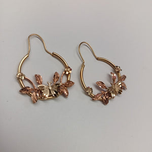 ARRACADAS PAR ORO COMBINADO 14 K 4,80 GRMS (SEMINUEVO)