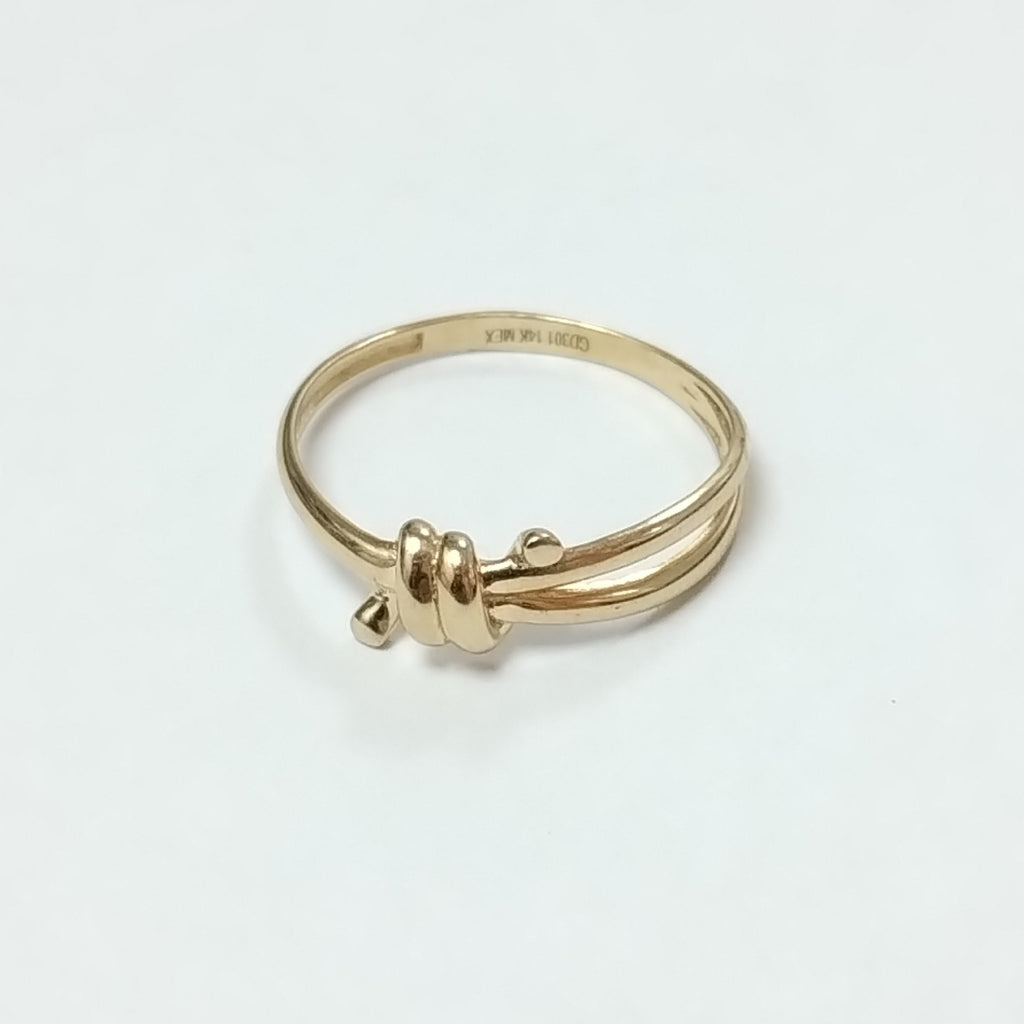 ANILLO ANILLITO C NUDO 14K 9 TALLA 2 GR (NUEVO)