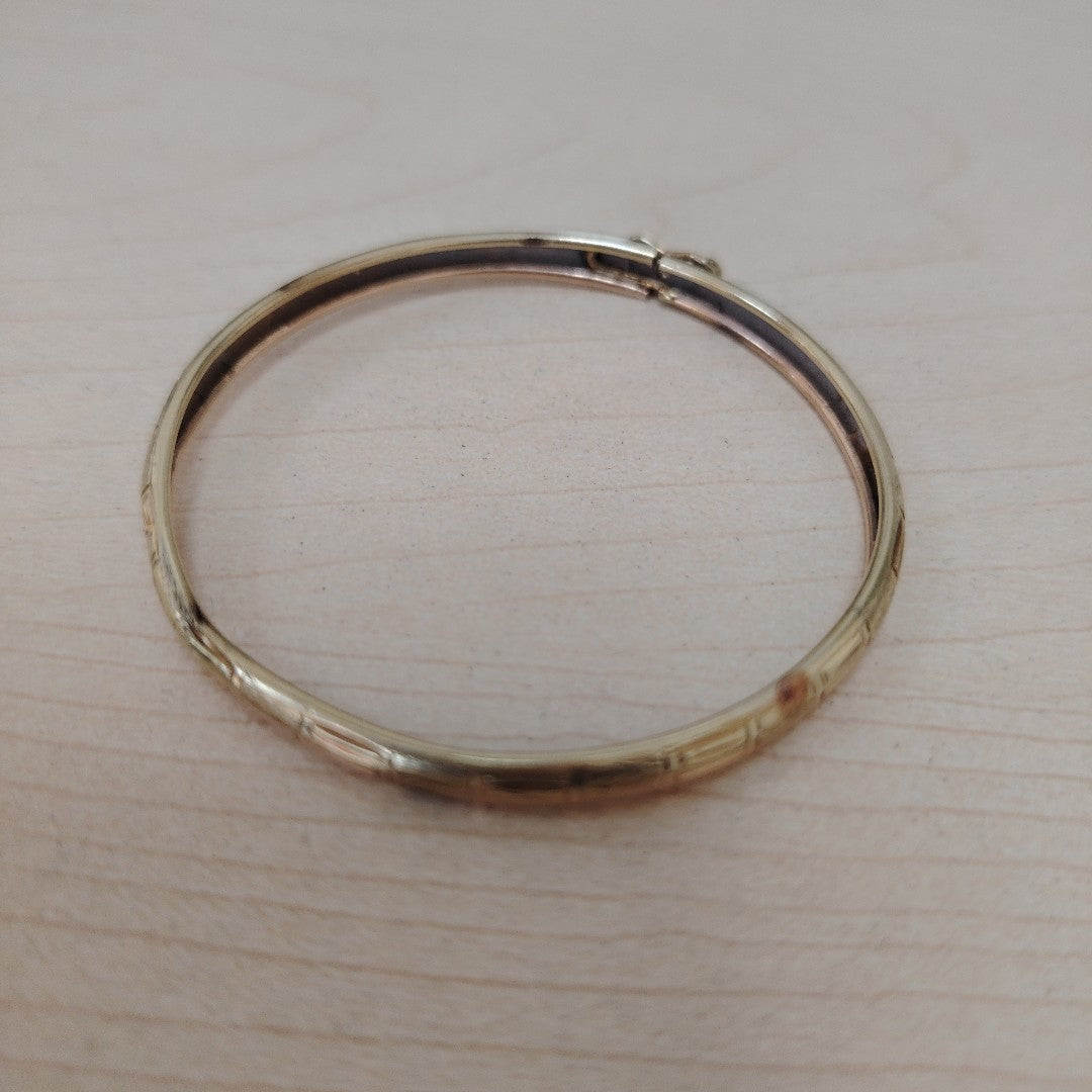 PULSERA RIGIDA ORO 14 K 4.3 GRMS (SEMINUEVO)