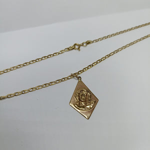 CADENA, MEDALLA RELIGIOSA ORO 10 K 6.3 GRMS (SEMINUEVO)