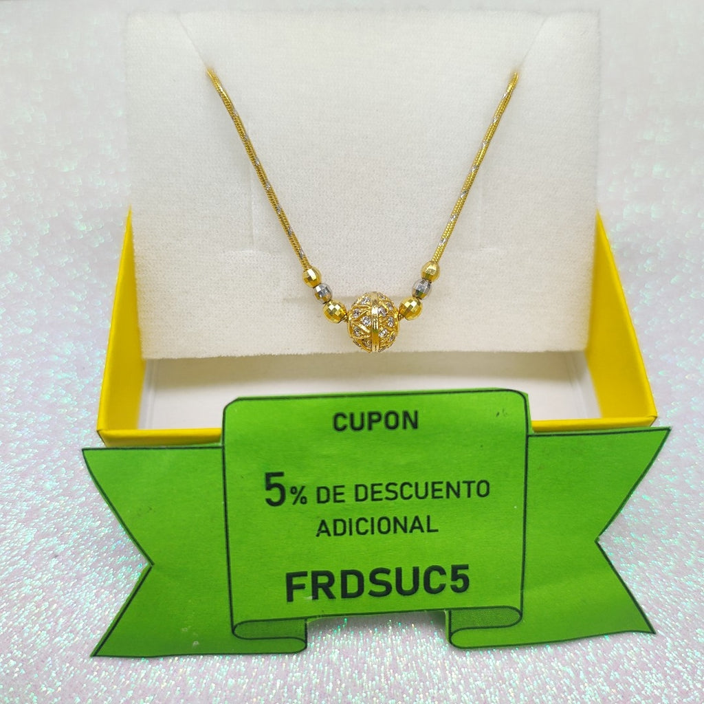 GARGANTILLA ORO COMBINADO 14 K 10 GRMS (SEMINUEVO)