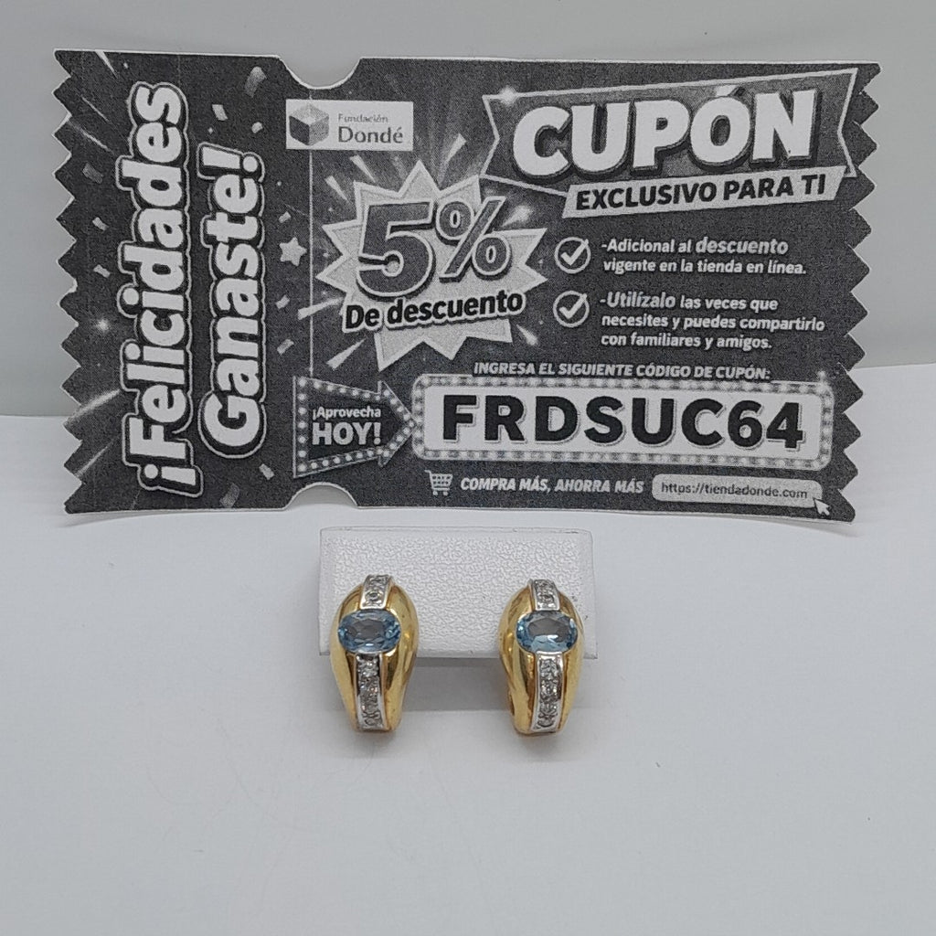 ARETES PAR ORO 14 K 6,70 GRMS (SEMINUEVO)