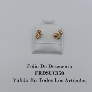 BROQUELES BROQUEL FIG MOÑO C CIRCONIA 14K 0.2441 GR (NUEVO)