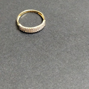 ANILLO ANILLITO C CIRCONIAS 14K 7 TALLA 1.5 GR (NUEVO)