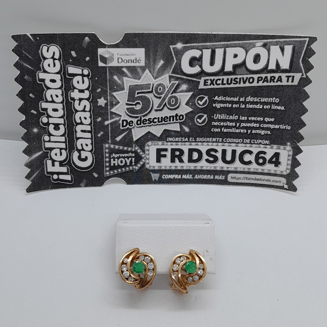 ARETES PAR ORO 14 K 6,80 GRMS (SEMINUEVO)