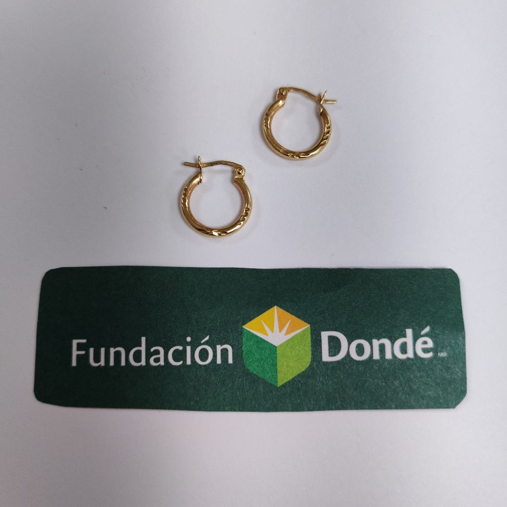 ARRACADAS PAR ORO 14 K 1,10 GRMS (SEMINUEVO)