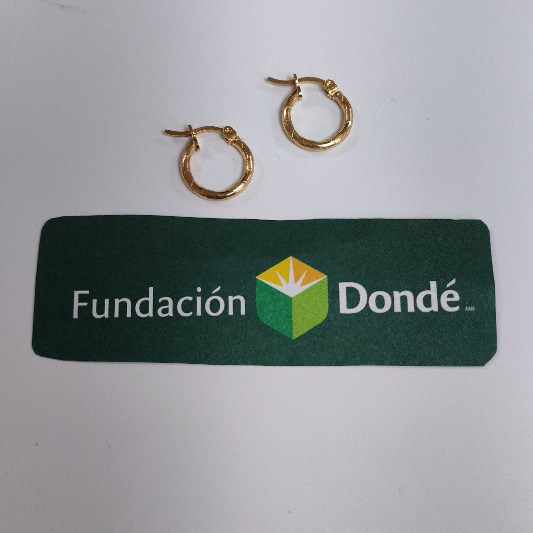 ARRACADAS PAR ORO 14 K 1.1 GRMS (SEMINUEVO)