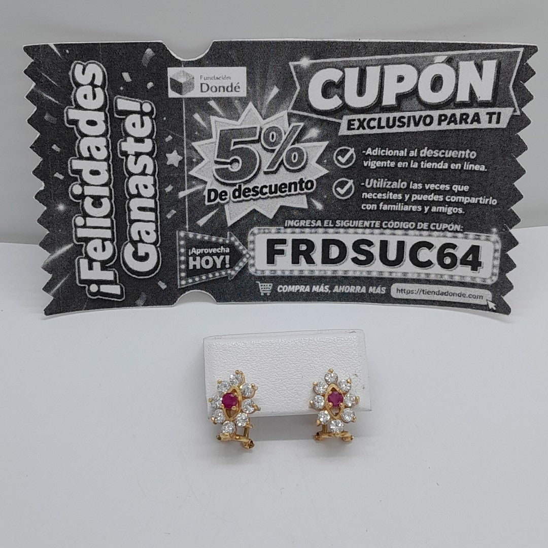 ARETES PAR ORO 14 K 4,40 GRMS (SEMINUEVO)