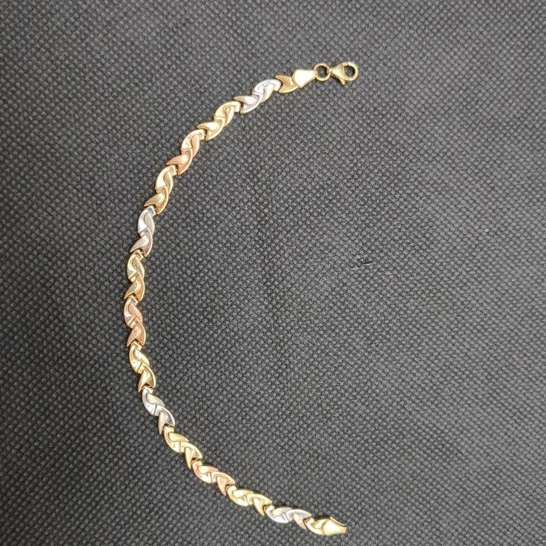PULSERA ORO COMBINADO 10 K 3,80 GRMS (SEMINUEVO)