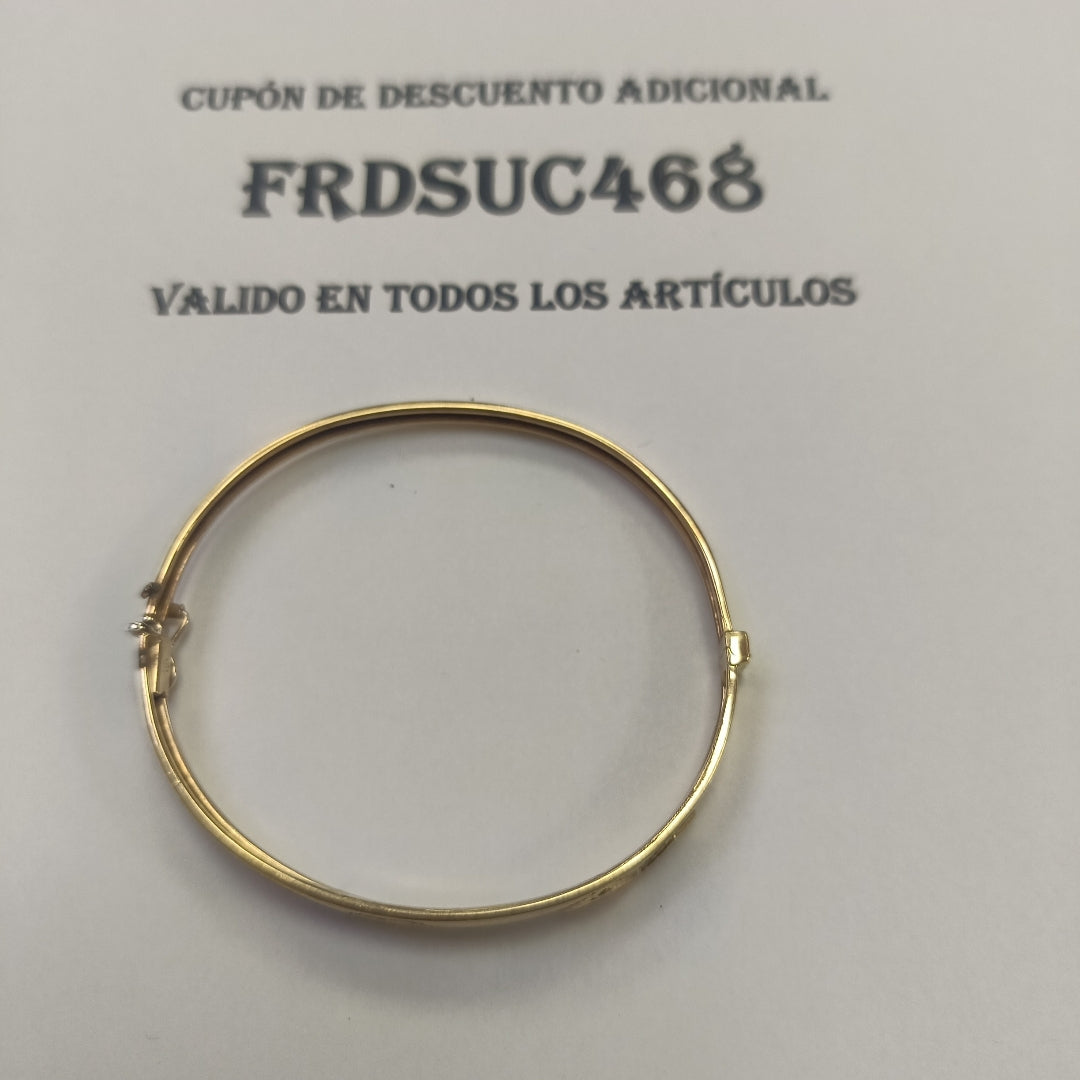 PULSERA RIGIDA ORO 14 K 9.7 GRMS (SEMINUEVO)