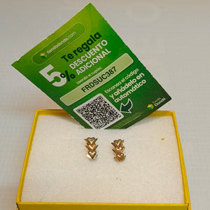 BROQUELES PAR ORO 14 K 1.7 GRMS (SEMINUEVO)