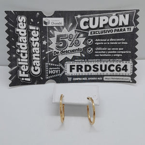 ARRACADAS PAR ORO 14 K 1.3 GRMS (SEMINUEVO)