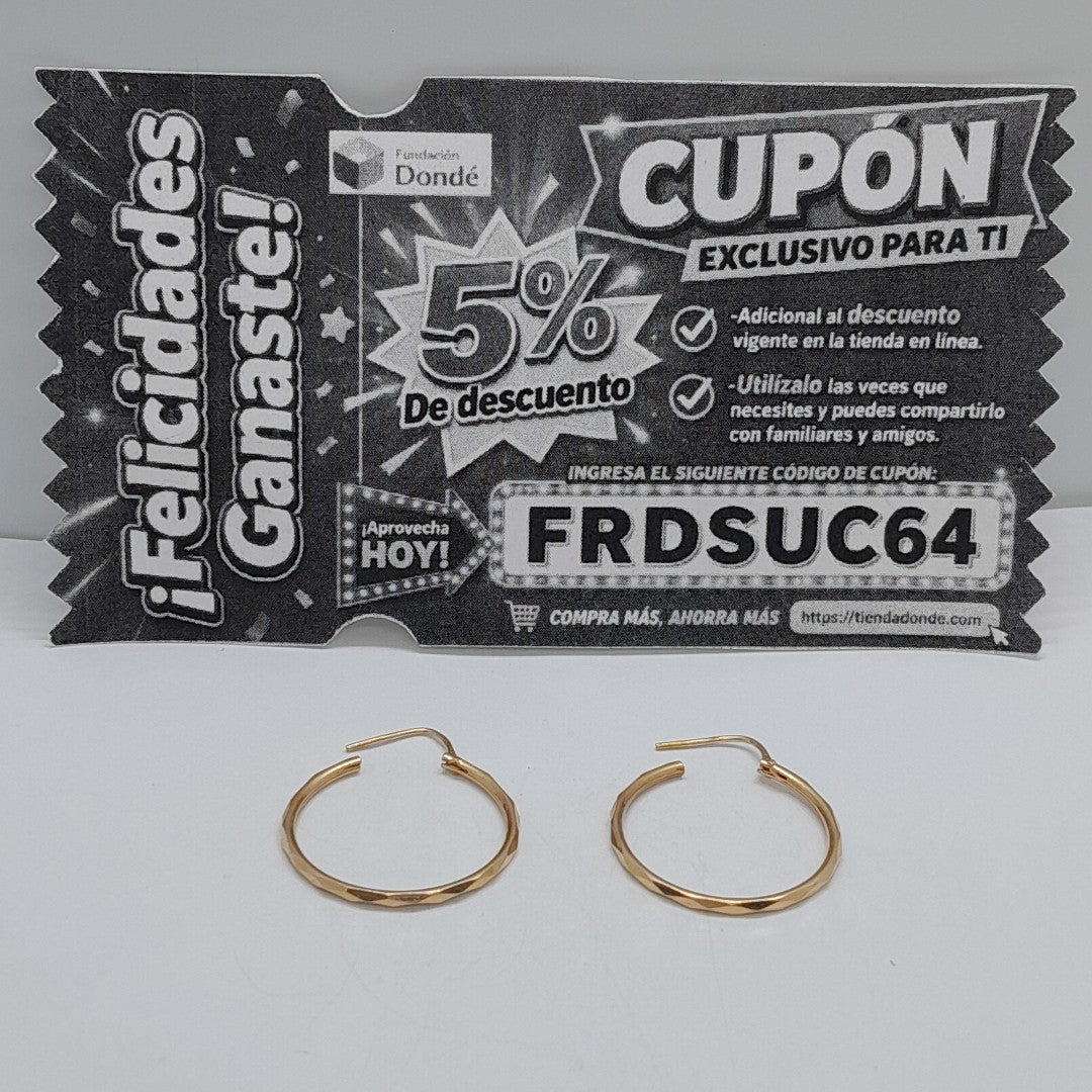 ARRACADAS PAR ORO 14 K 1,40 GRMS (SEMINUEVO)