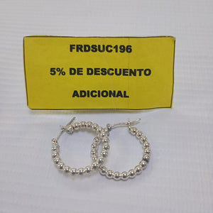 ARRACADAS PAR PLATA 3,70 GRMS (SEMINUEVO)