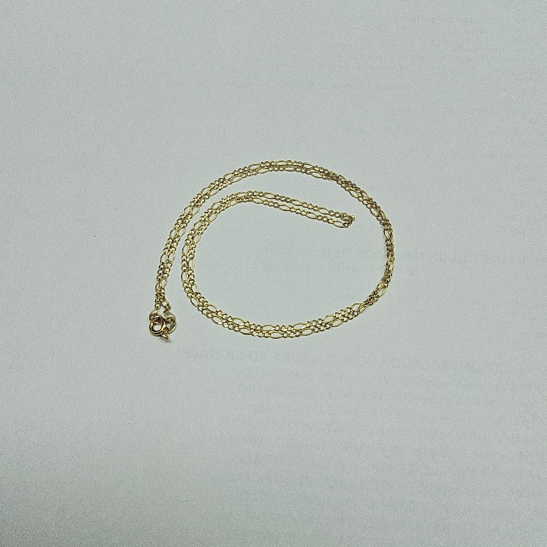 CADENA TEJIDO 3X1 14K 55 CM 2.4 GR (NUEVO)