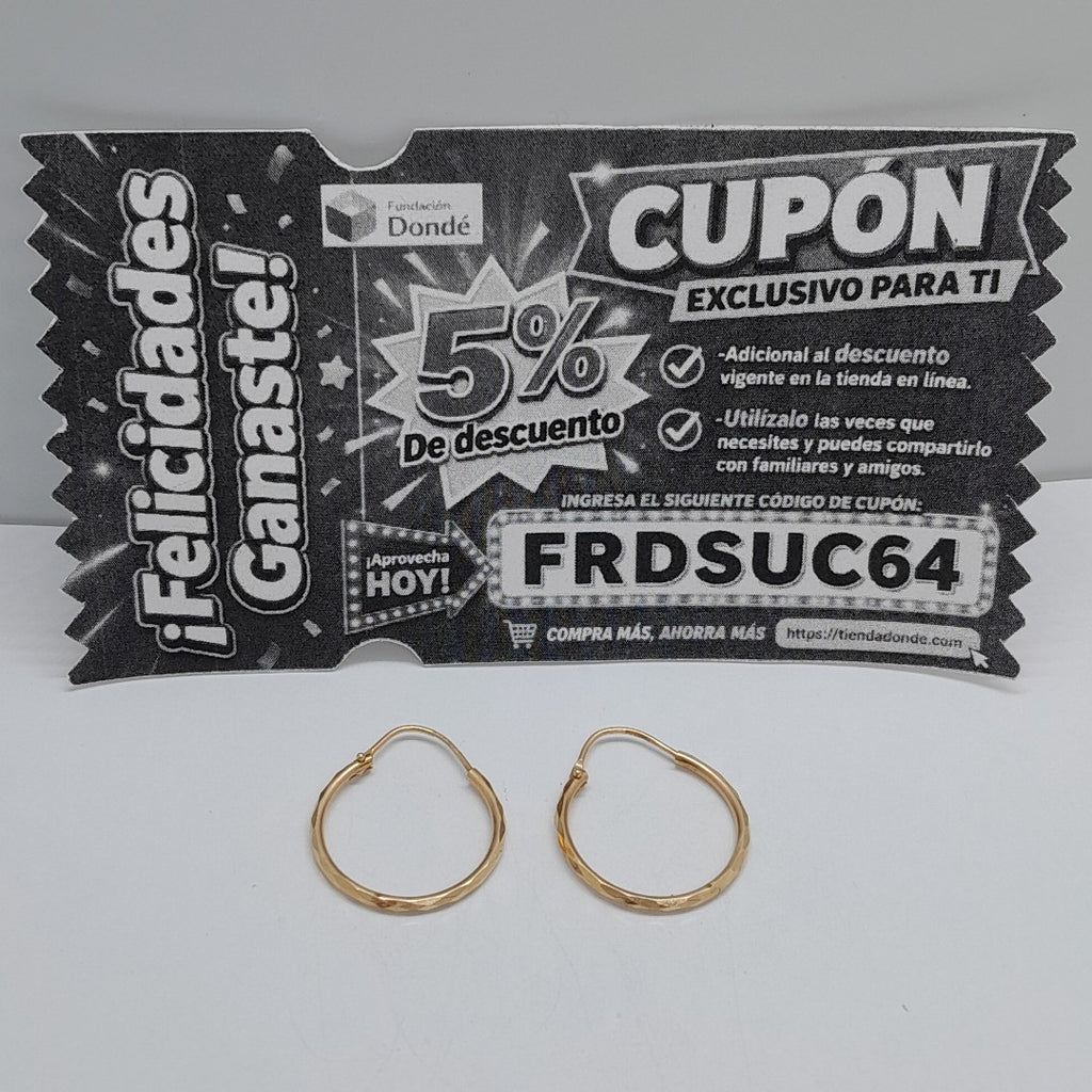 ARRACADAS PAR ORO 14 K 1,10 GRMS (SEMINUEVO)